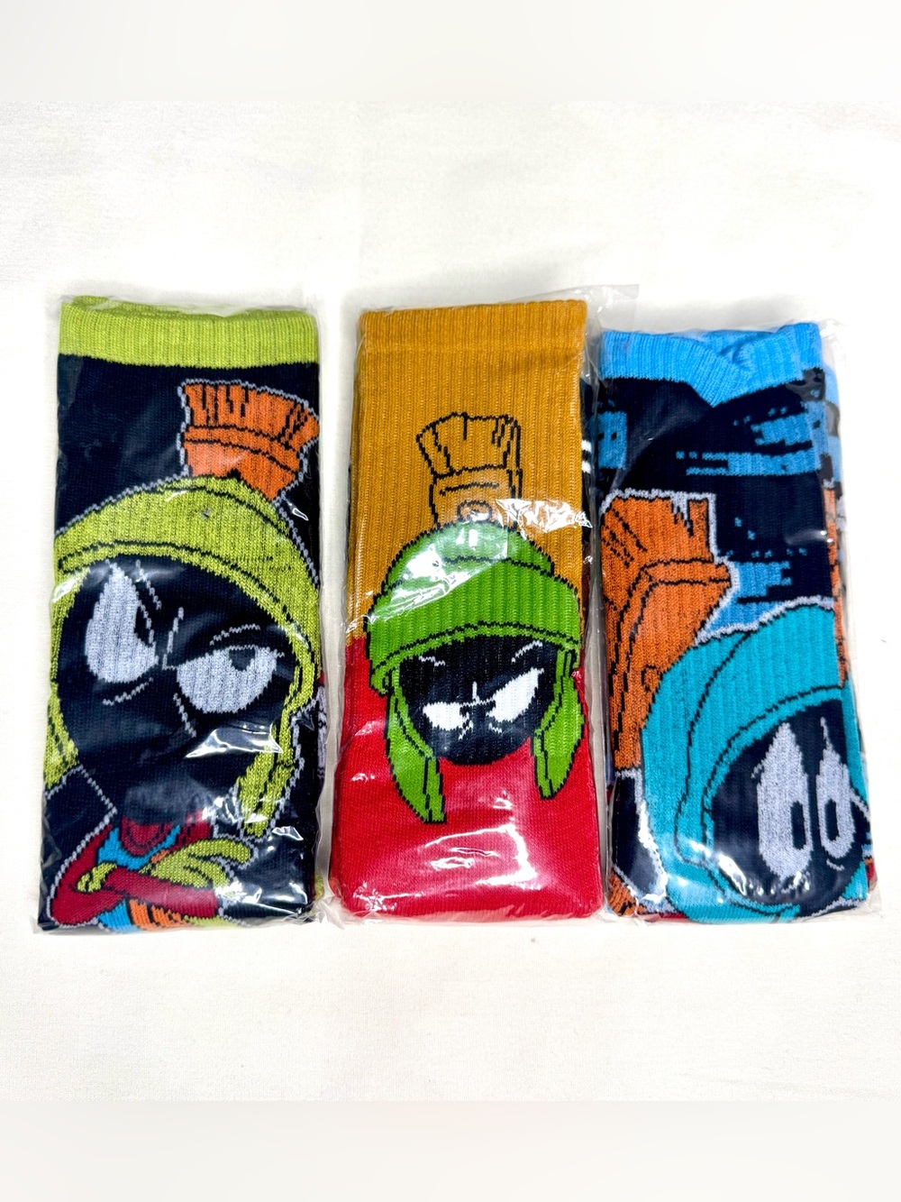 Looney Tunes Marvin the Martian Novelty Crew Socks